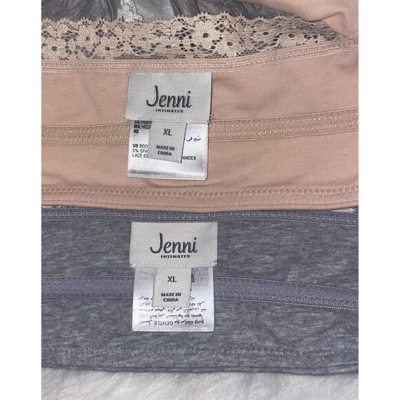 2 Jenni On Repeat Wide Lace Trim Cotton Bralettes Bras Womens XL XLarge New - Picture 4 of 4